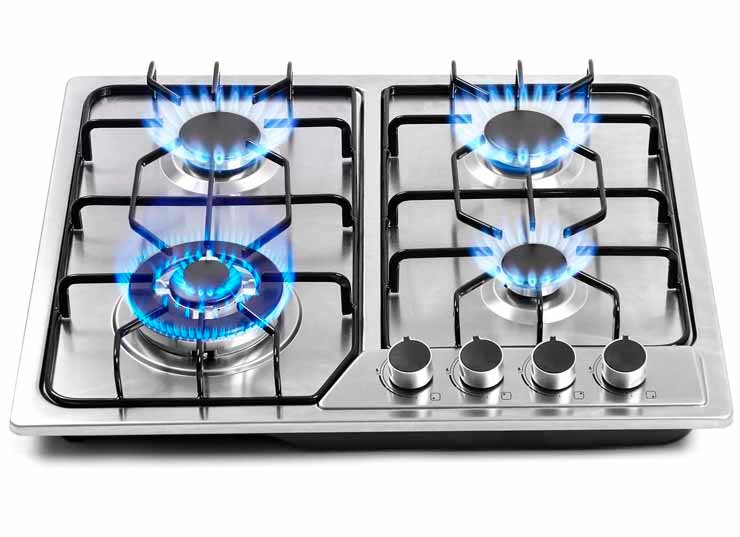 Instalação de cooktops a gás e de indução
